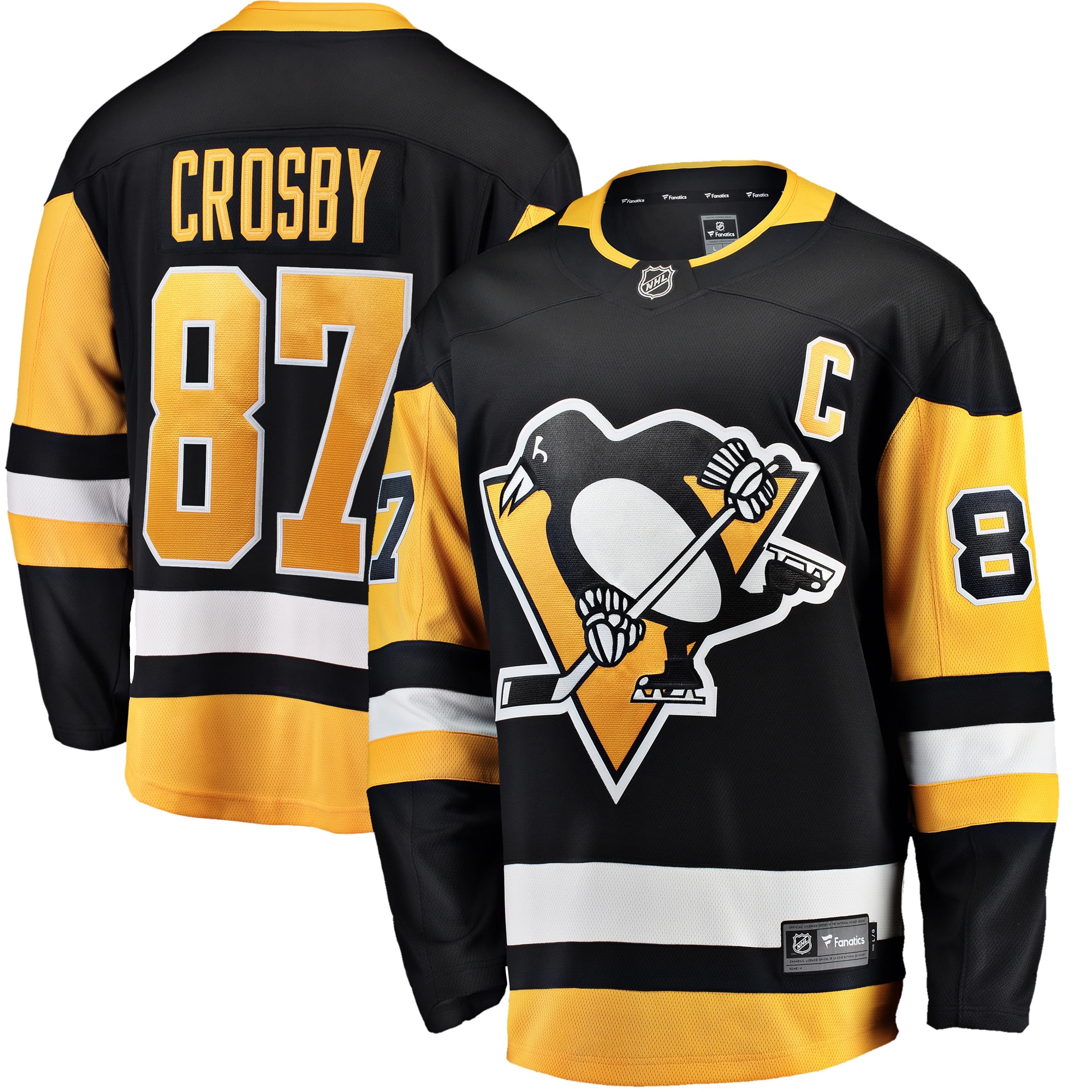 men8217s fanatics sidney crosby black pittsburgh penguins captain patch home breakaway jersey – Vancouver Canucks Jerseys and Headwear Collection