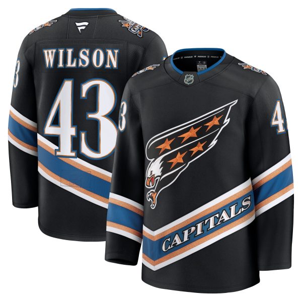 men8217s fanatics tom wilson black washington capitals alternate 50th anniversary premium jersey – Vancouver Canucks Jerseys and Headwear Collection