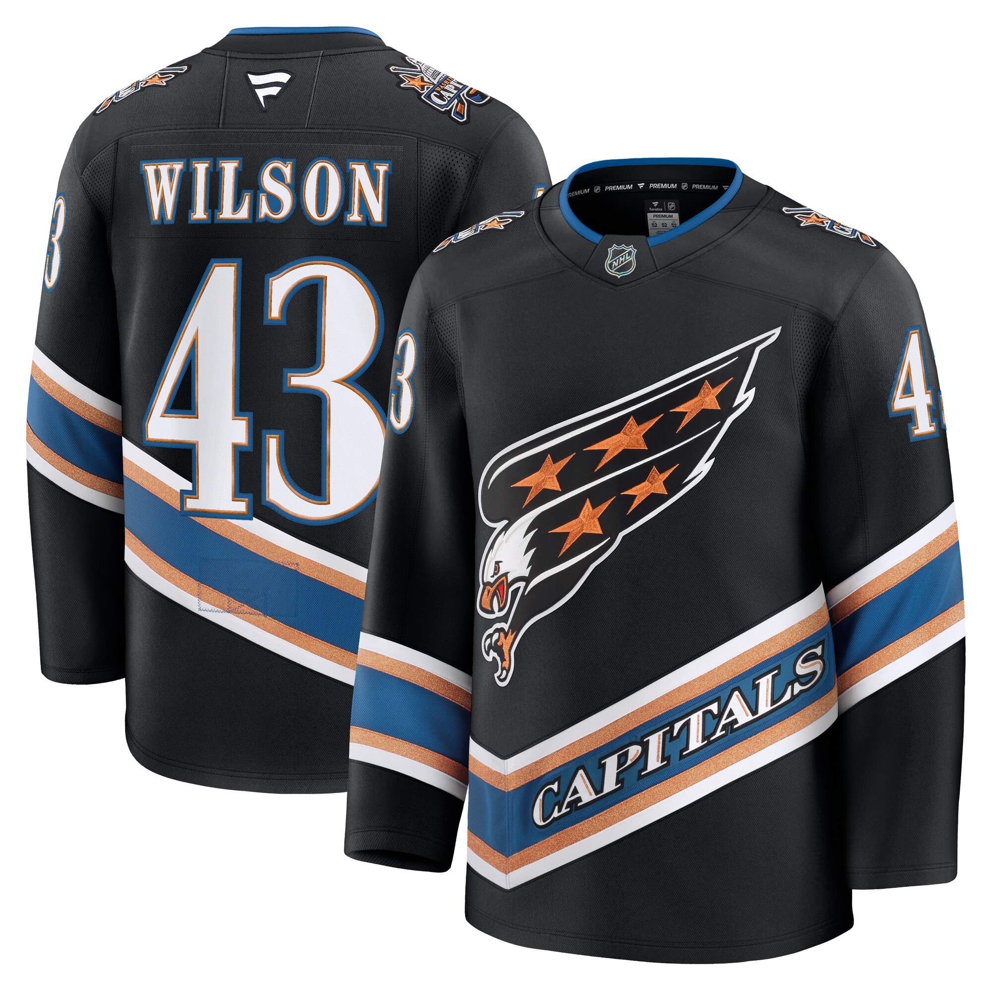 men8217s fanatics tom wilson black washington capitals alternate 50th anniversary premium jersey – Vancouver Canucks Jerseys and Headwear Collection