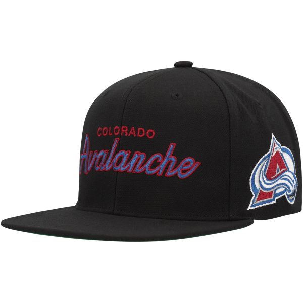 men8217s mitchell amp ness black colorado avalanche core team script 2.0 snapback hat – Vancouver Canucks Jerseys and Headwear Collection