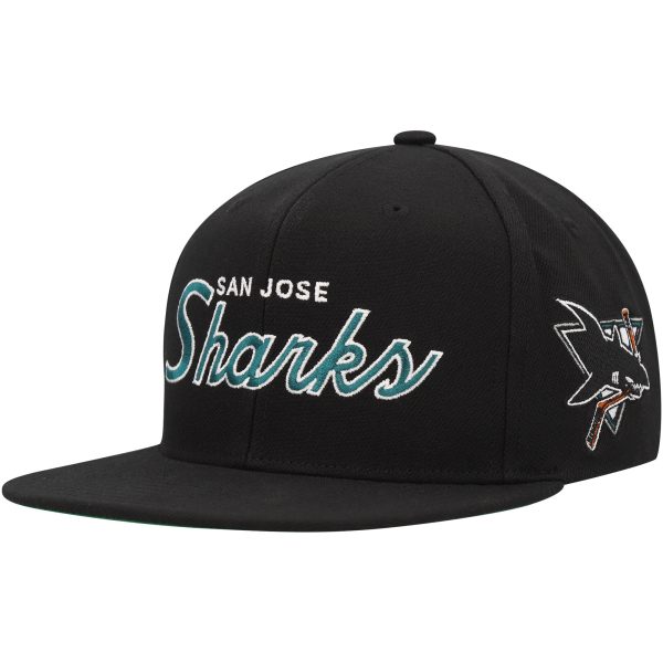 men8217s mitchell amp ness black san jose sharks core team script 2.0 snapback hat – Vancouver Canucks Jerseys and Headwear Collection