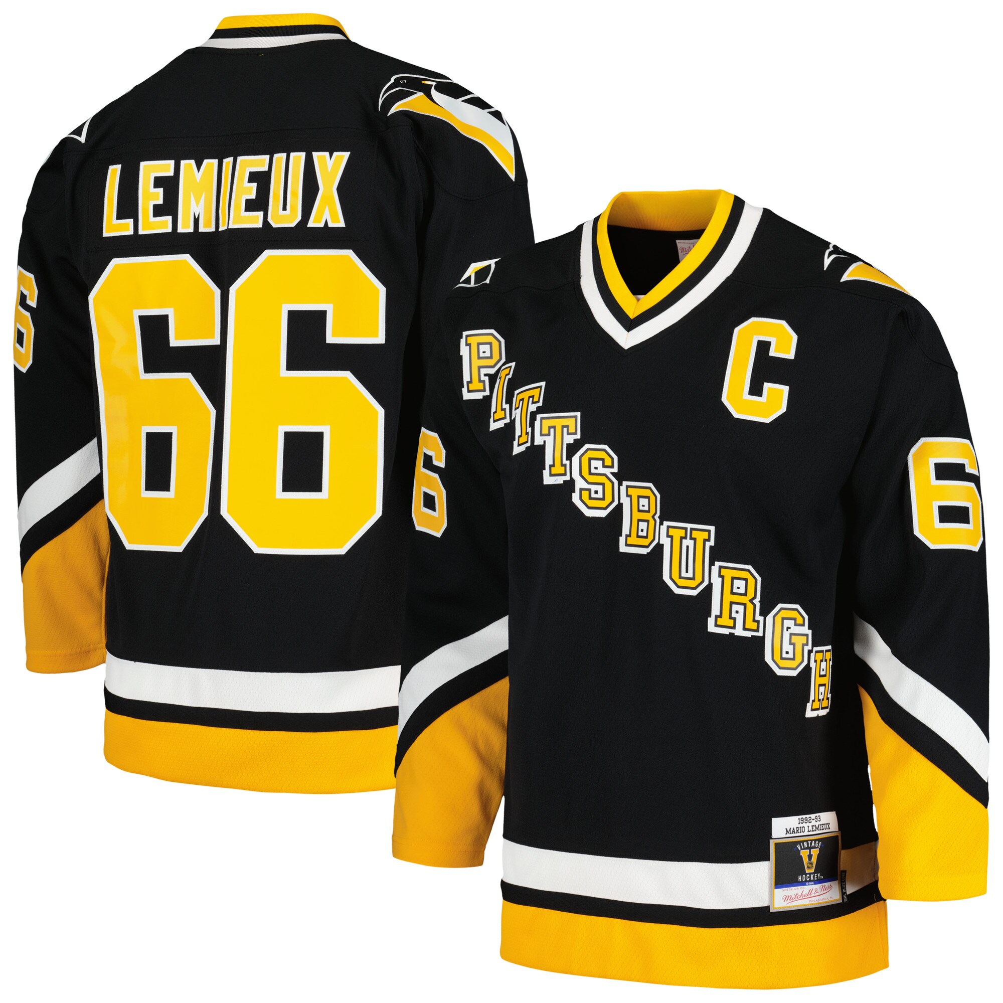 men8217s mitchell amp ness mario lemieux black pittsburgh penguins 199293 blue line player jersey – Vancouver Canucks Jerseys and Headwear Collection