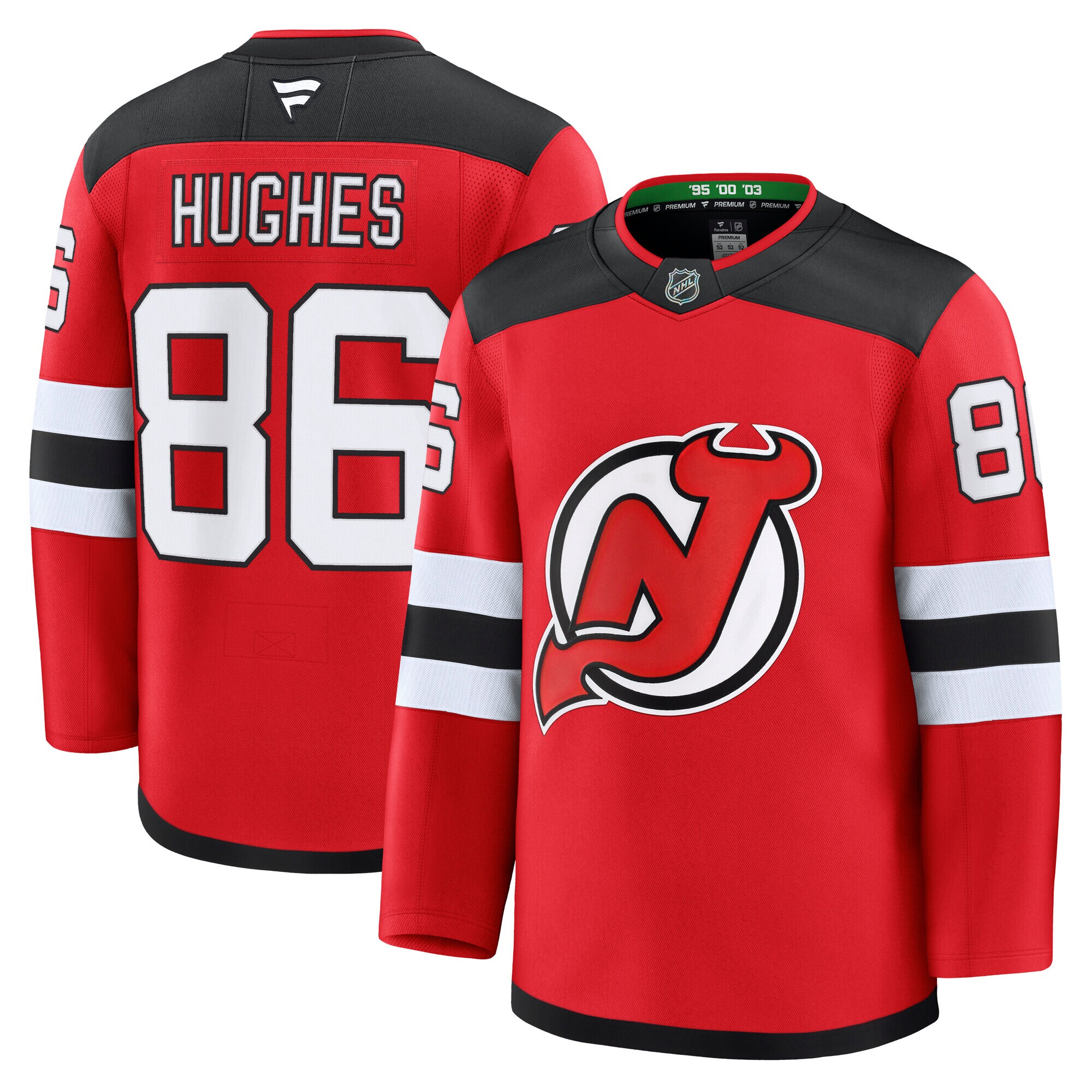 new jersey devils fanatics branded home premium jersey – red – jack hughes – mens – Vancouver Canucks Jerseys and Headwear Collection