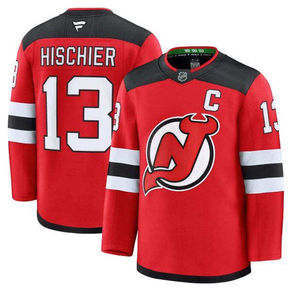 new jersey devils fanatics branded home premium jersey – red – nico hischier – mens – Vancouver Canucks Jerseys and Headwear Collection