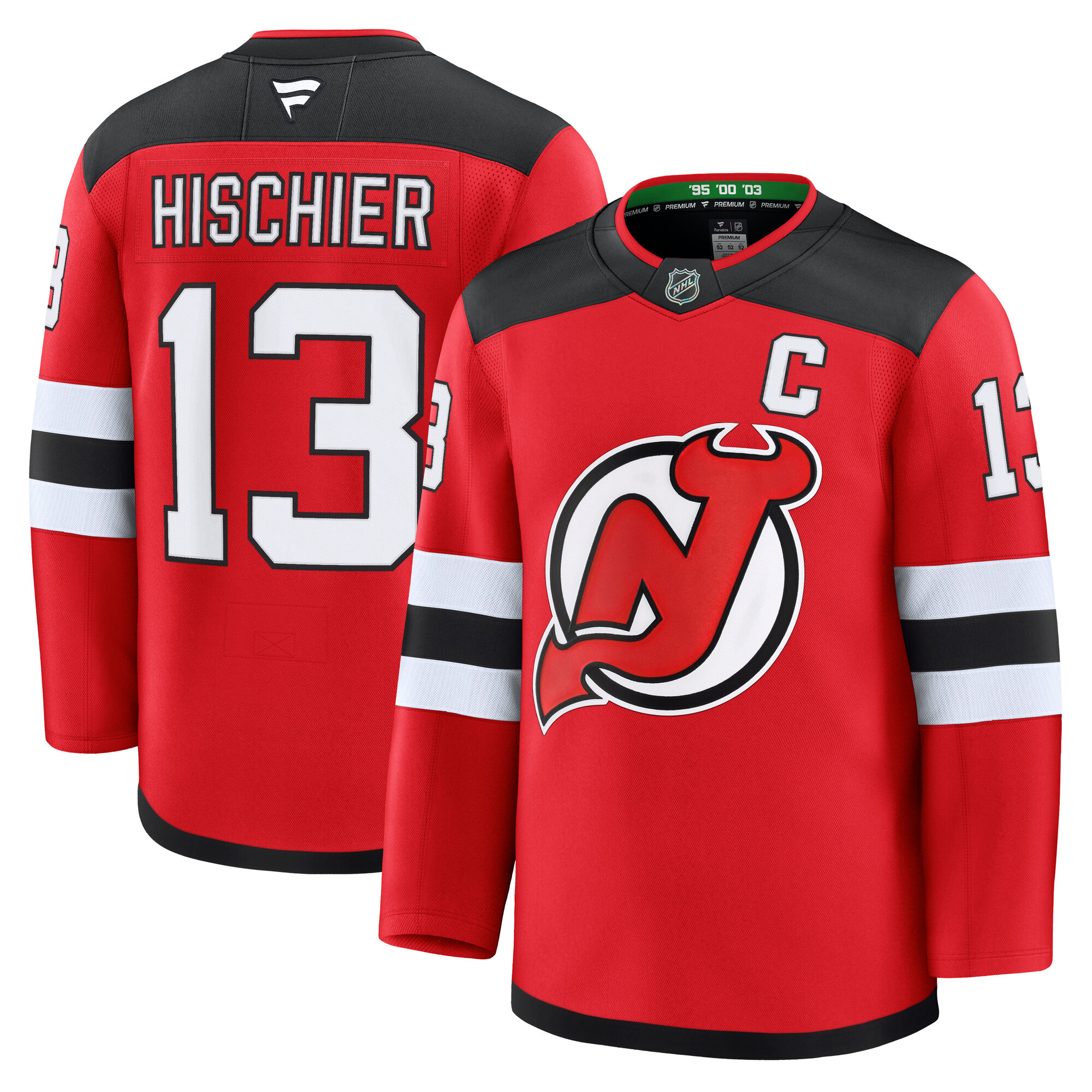 new jersey devils fanatics branded home premium jersey – red – nico hischier – mens – Vancouver Canucks Jerseys and Headwear Collection