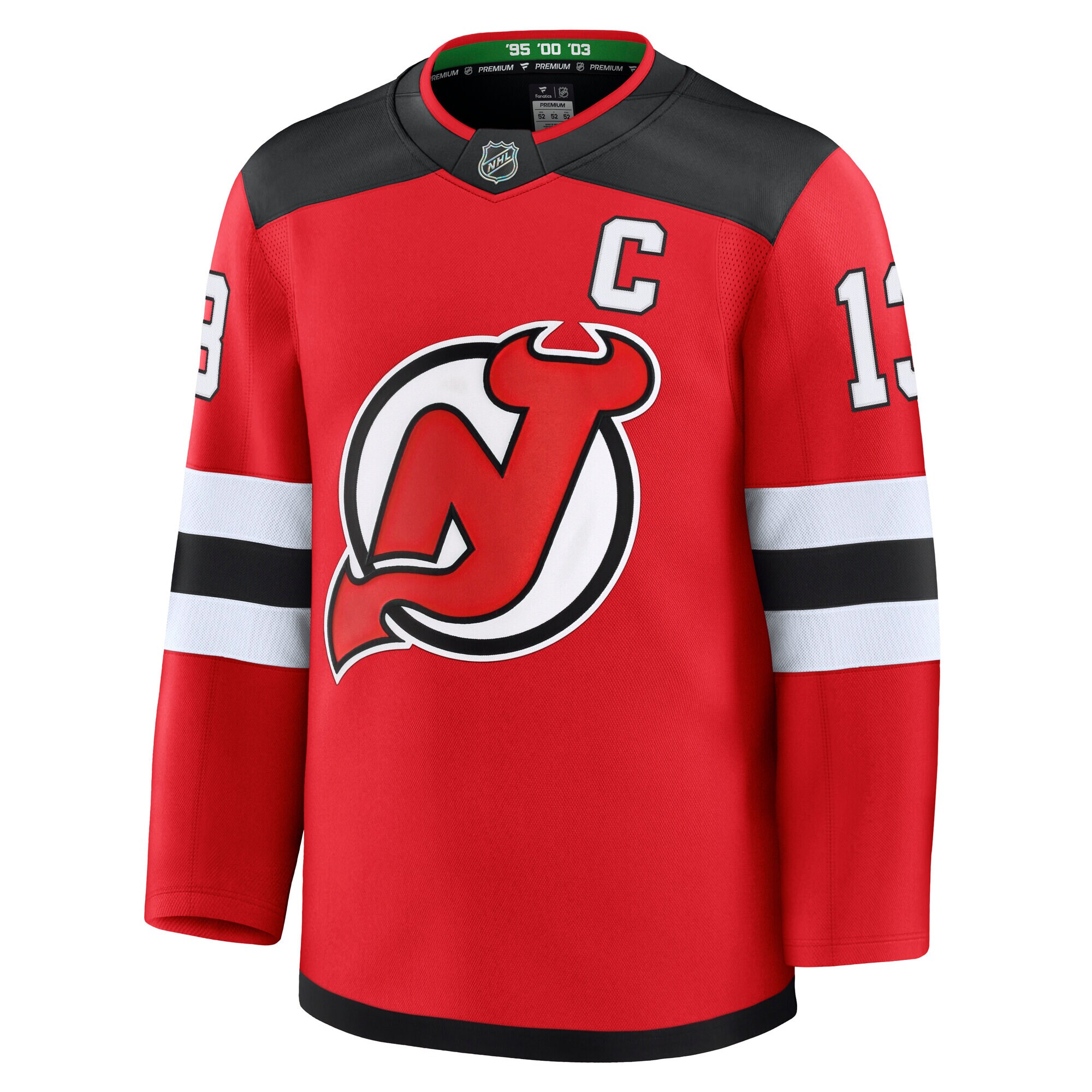new jersey devils fanatics branded home premium jersey – red – nico hischier – mens – Vancouver Canucks Jerseys and Headwear Collection