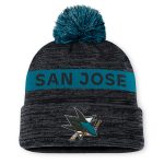 san jose sharks authentic pro rink beanie cuff with pom – Vancouver Canucks Jerseys and Headwear Collection