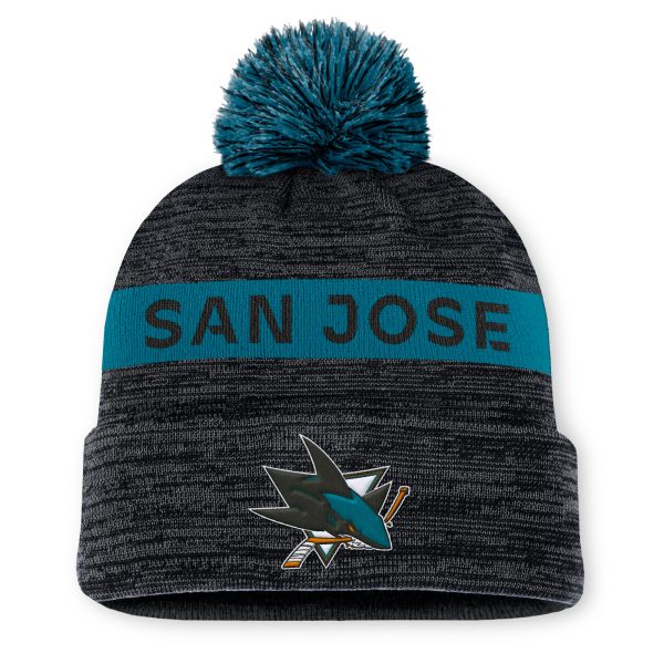san jose sharks authentic pro rink beanie cuff with pom – Vancouver Canucks Jerseys and Headwear Collection