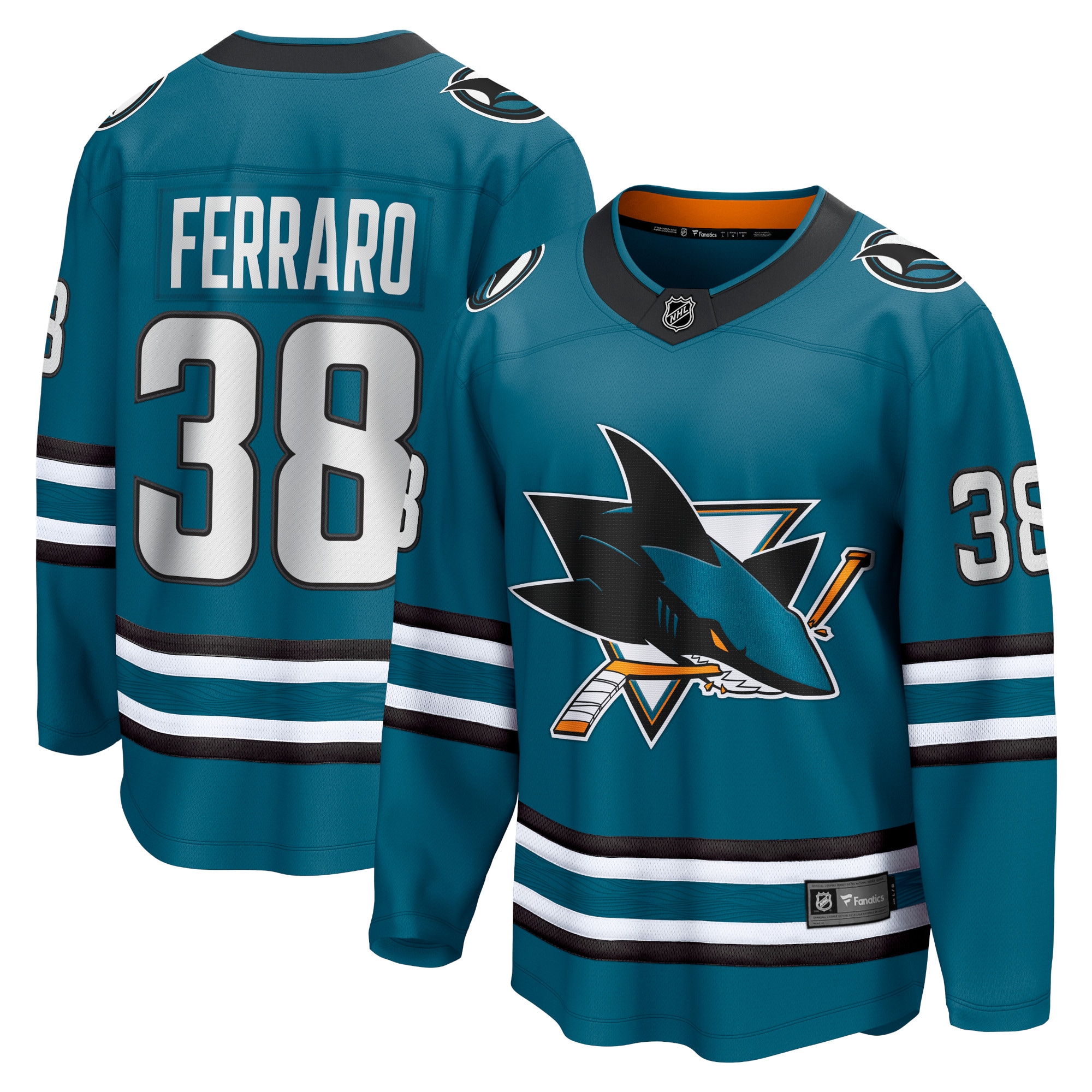 san jose sharks fanatics home breakaway jersey – mario ferraro – mens – Vancouver Canucks Jerseys and Headwear Collection