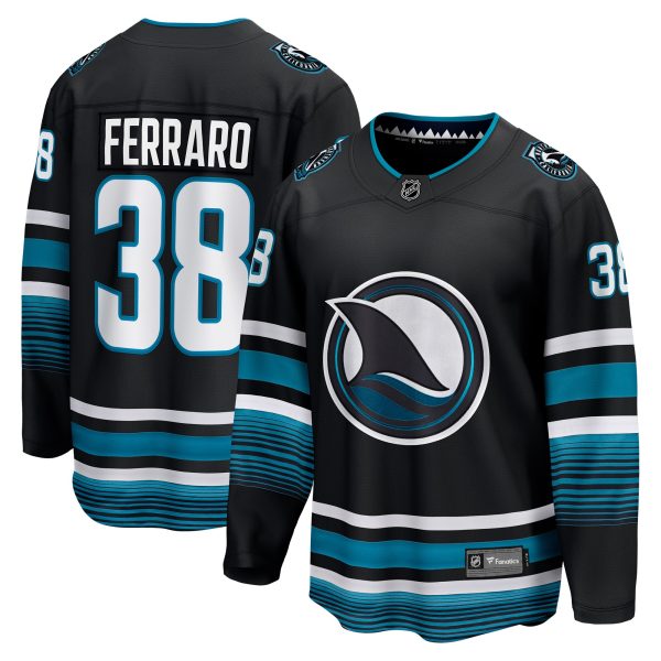san jose sharks fanatics replica alternate breakaway jersey – black – mario ferraro – mens – Vancouver Canucks Jerseys and Headwear Collection