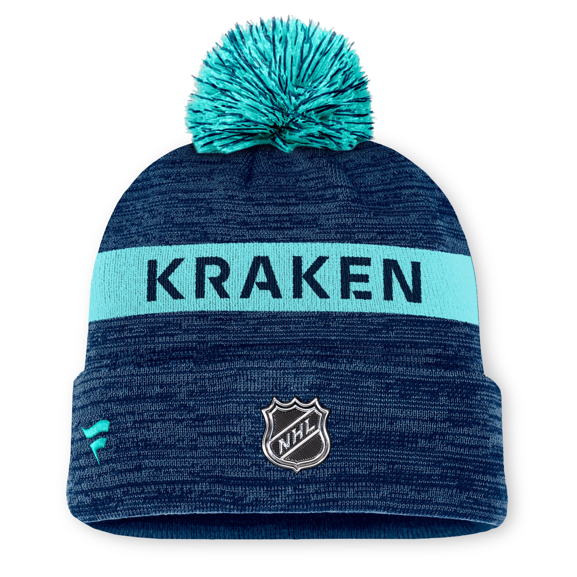 seattle kraken authentic pro rink beanie cuff with pom – Vancouver Canucks Jerseys and Headwear Collection