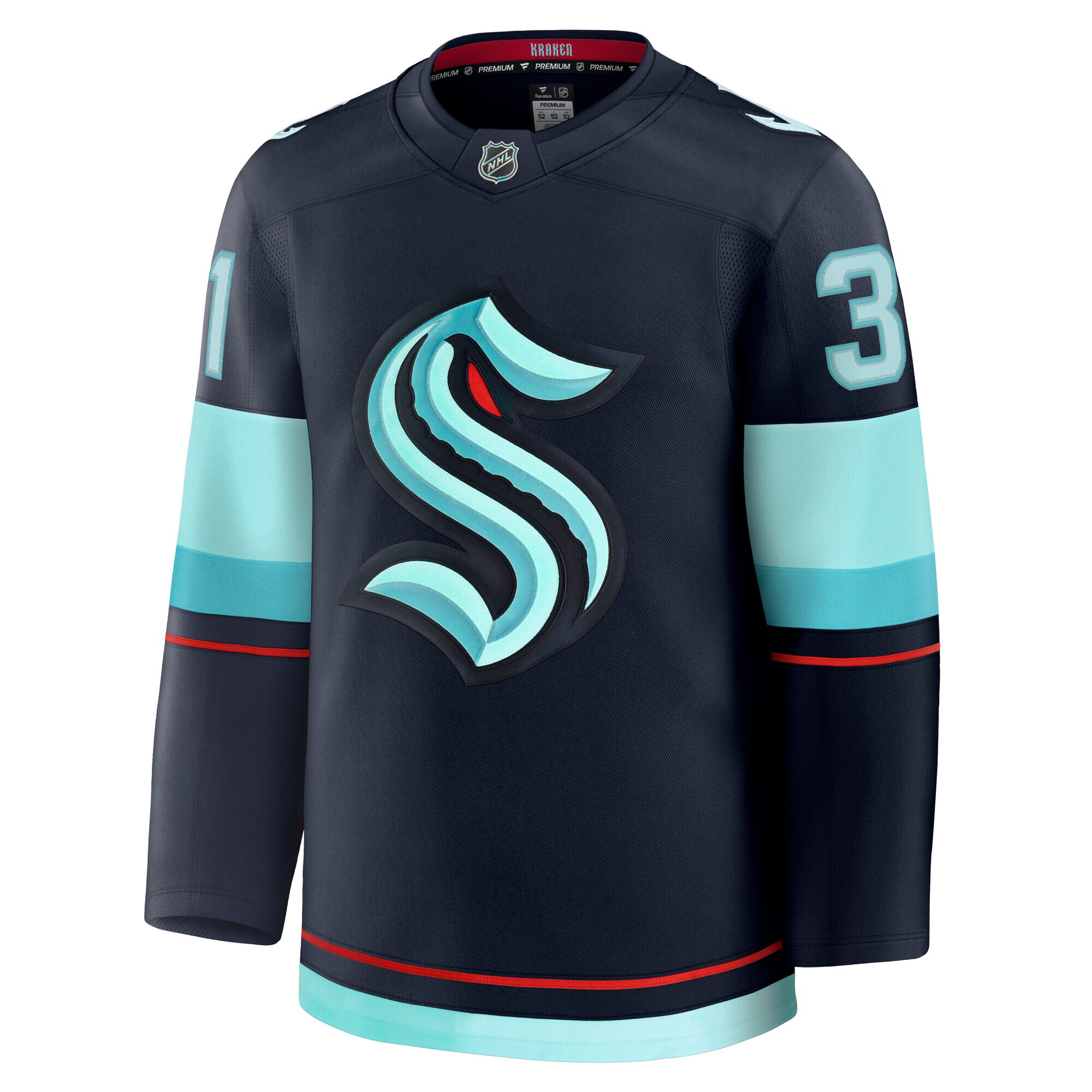 seattle kraken fanatics branded home premium jersey – deep sea blue – philipp grubauer – mens – Vancouver Canucks Jerseys and Headwear Collection