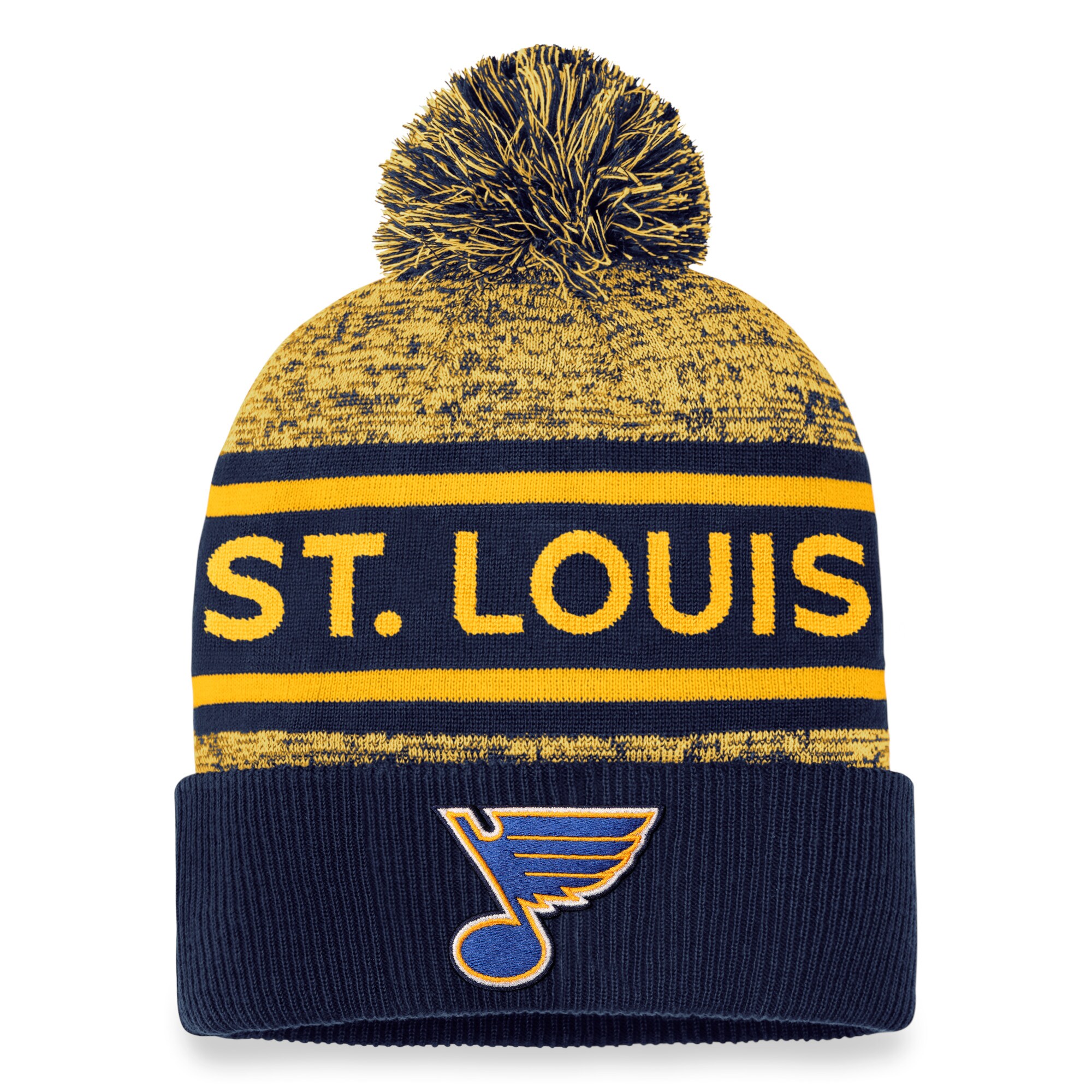 st. louis blues pro rink heathered cuffed pom knit – unisex – Vancouver Canucks Jerseys and Headwear Collection