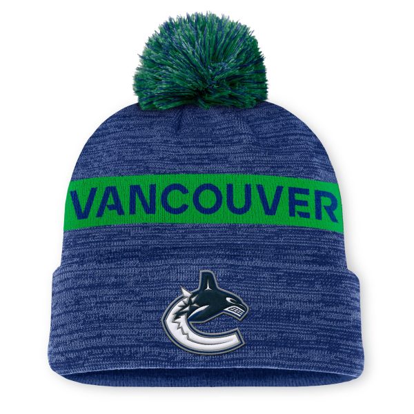 vancouver canucks authentic pro rink beanie cuff with pom – Vancouver Canucks Jerseys and Headwear Collection