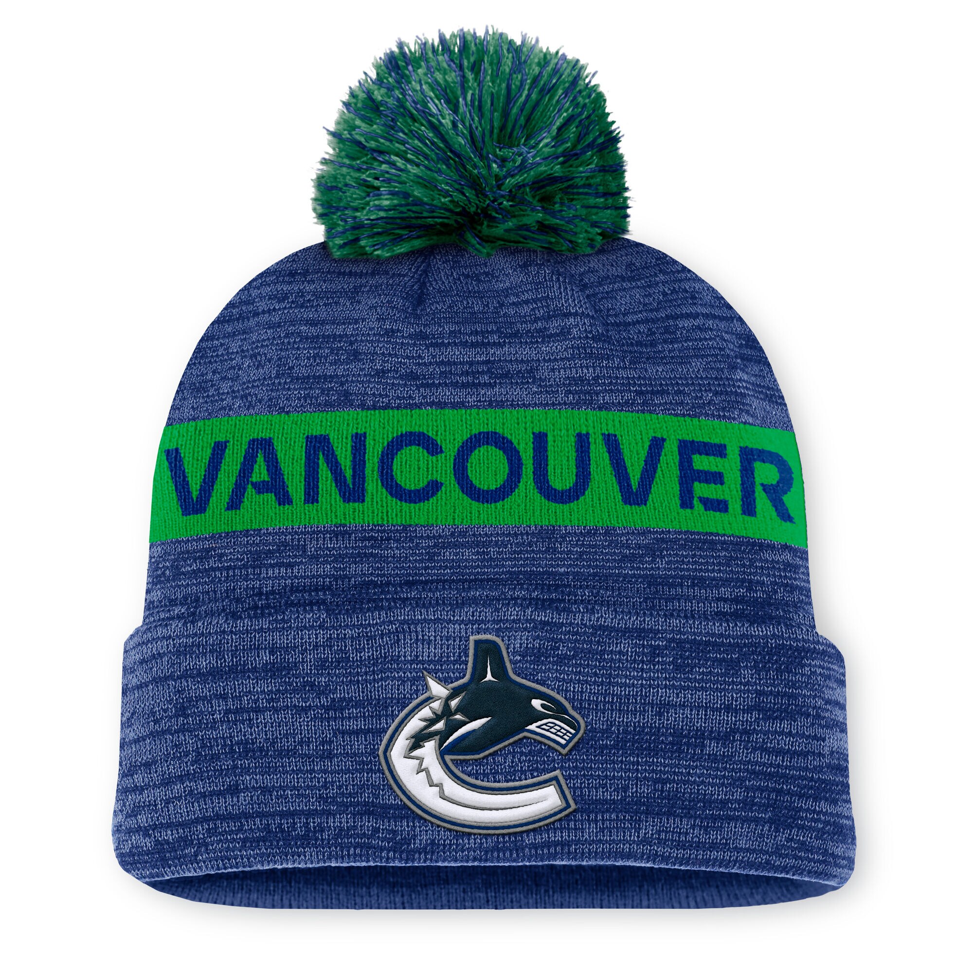 vancouver canucks authentic pro rink beanie cuff with pom – Vancouver Canucks Jerseys and Headwear Collection