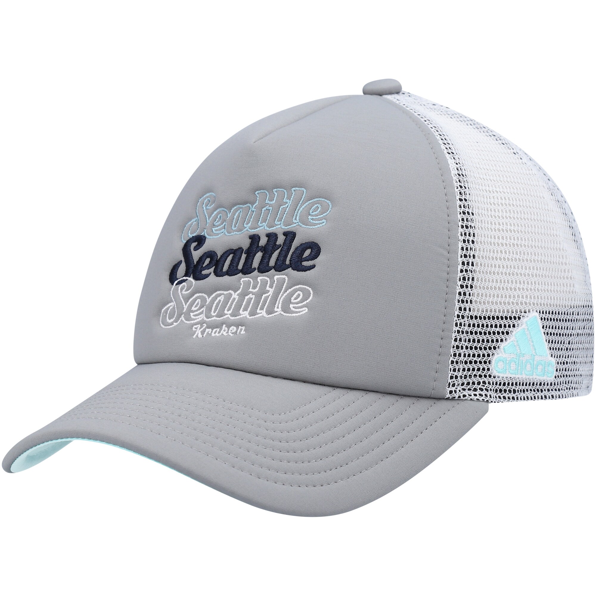 women8217s adidas graywhite seattle kraken foam trucker snapback hat – Vancouver Canucks Jerseys and Headwear Collection