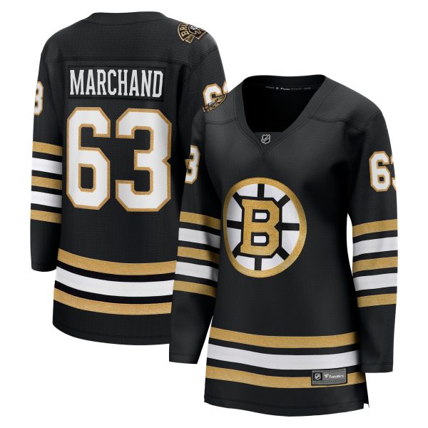 women8217s fanatics brad marchand black boston bruins 100th anniversary premier breakaway player jersey – Vancouver Canucks Jerseys and Headwear Collection