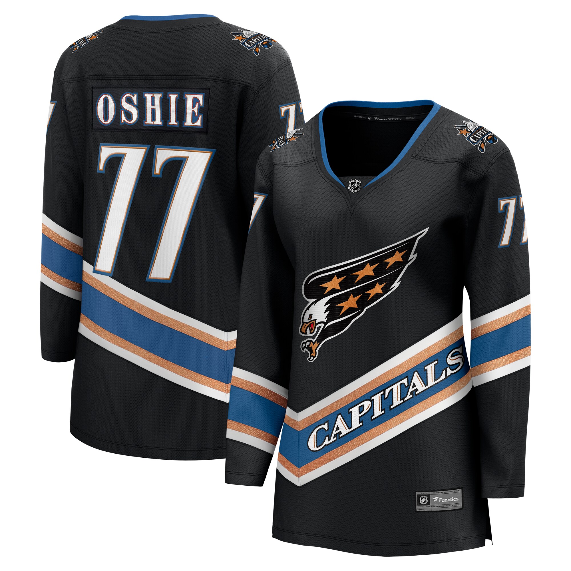 women8217s fanatics tj oshie black washington capitals alternate 50th anniversary premier breakaway player jersey – Vancouver Canucks Jerseys and Headwear Collection