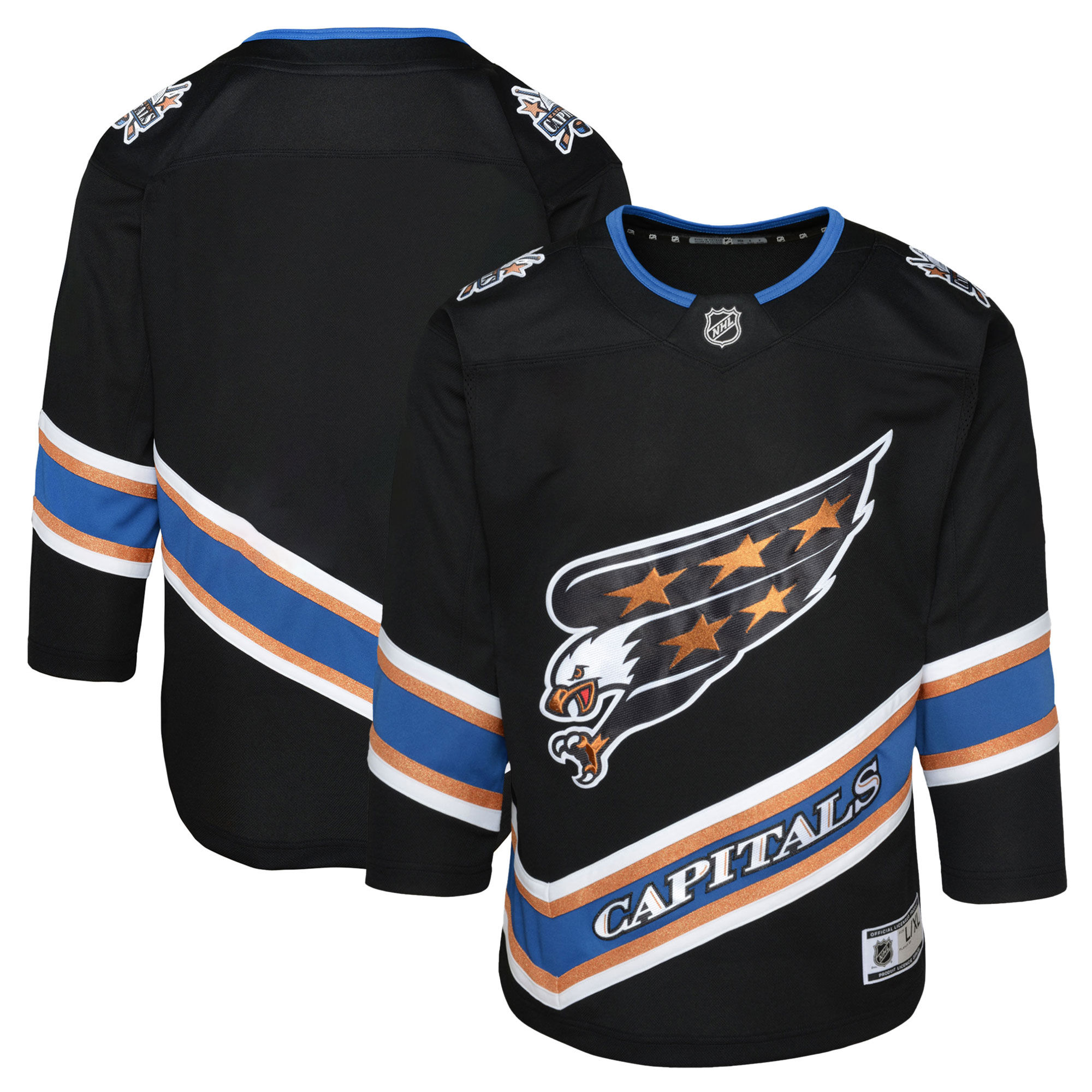 youth black washington capitals alternate 50th anniversary premier jersey – Vancouver Canucks Jerseys and Headwear Collection