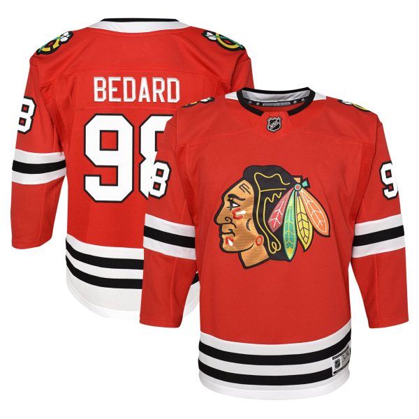 youth connor bedard red chicago blackhawks home premier player jersey – Vancouver Canucks Jerseys and Headwear Collection