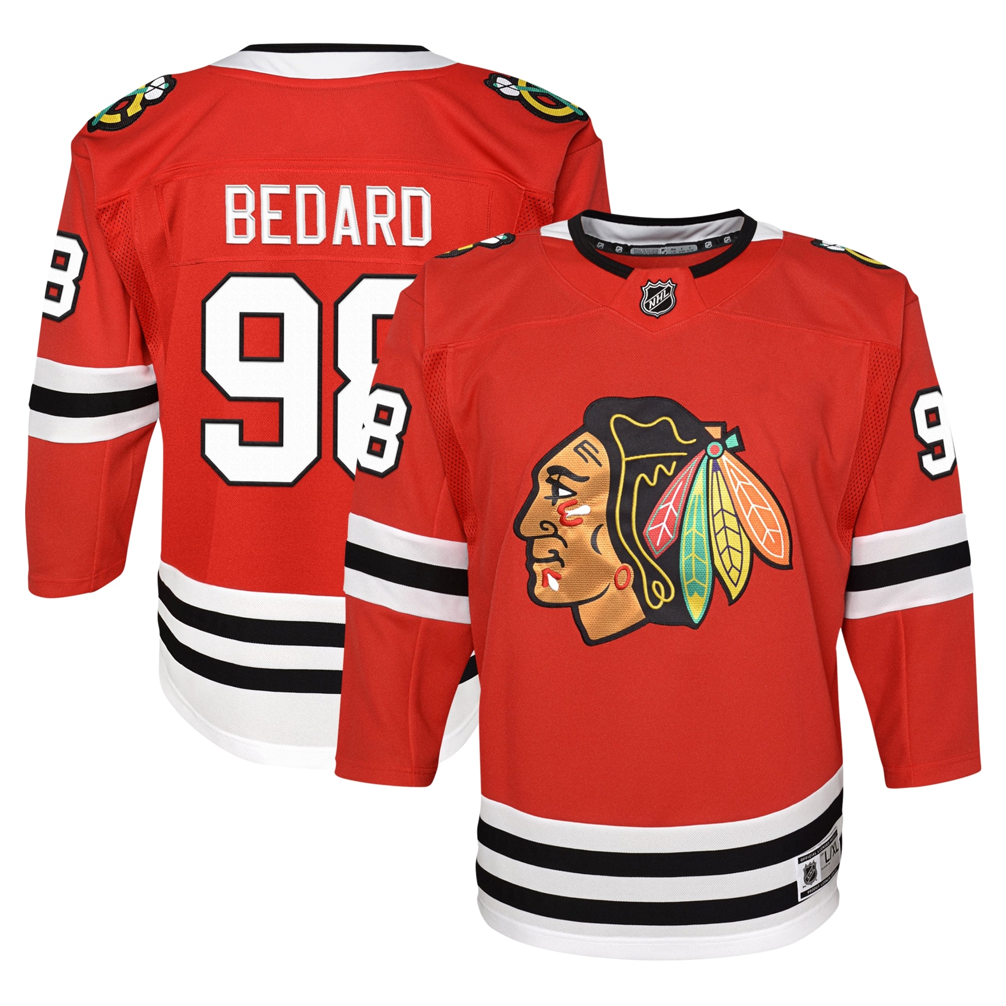 youth connor bedard red chicago blackhawks home premier player jersey – Vancouver Canucks Jerseys and Headwear Collection
