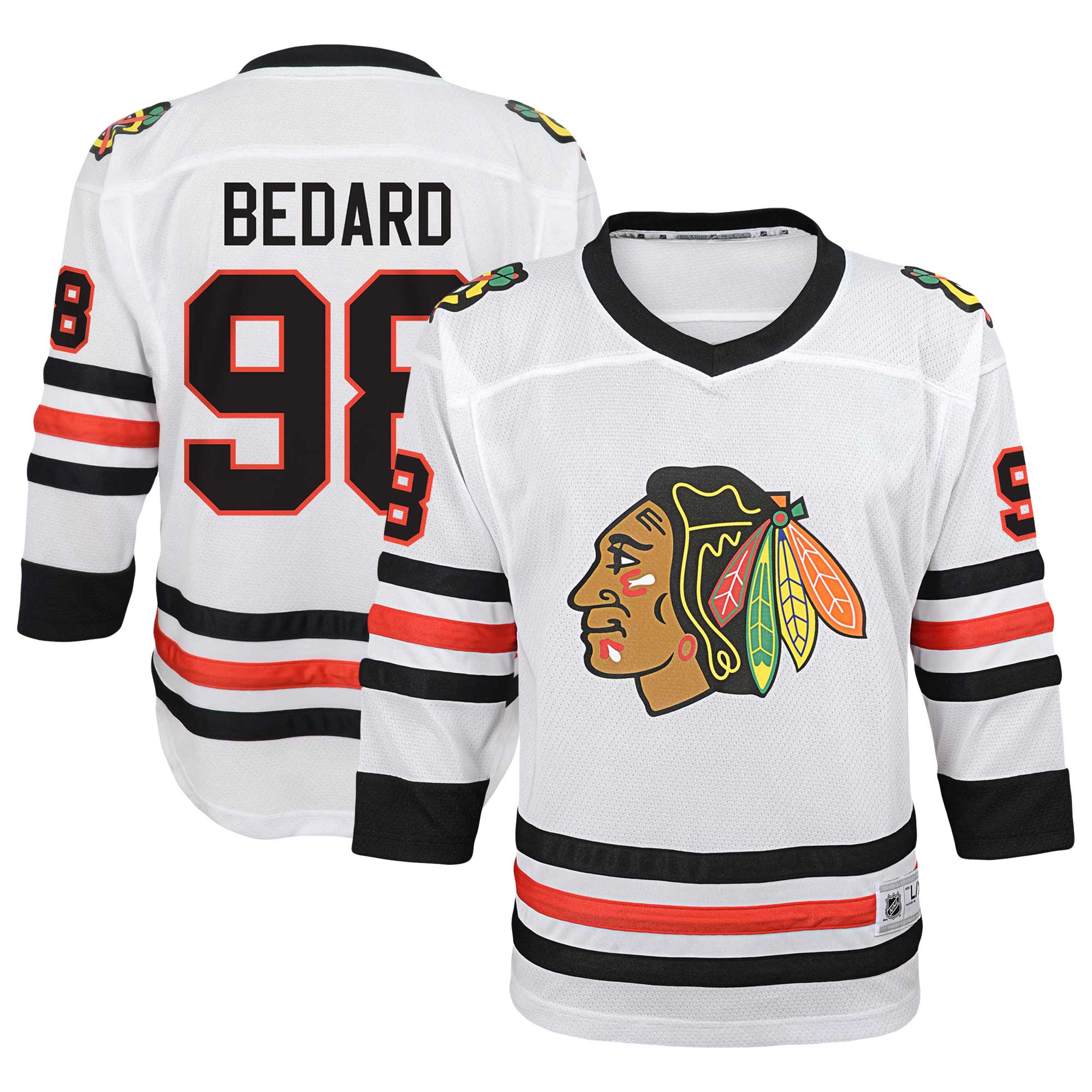 youth connor bedard white chicago blackhawks away replica player jersey – Vancouver Canucks Jerseys and Headwear Collection