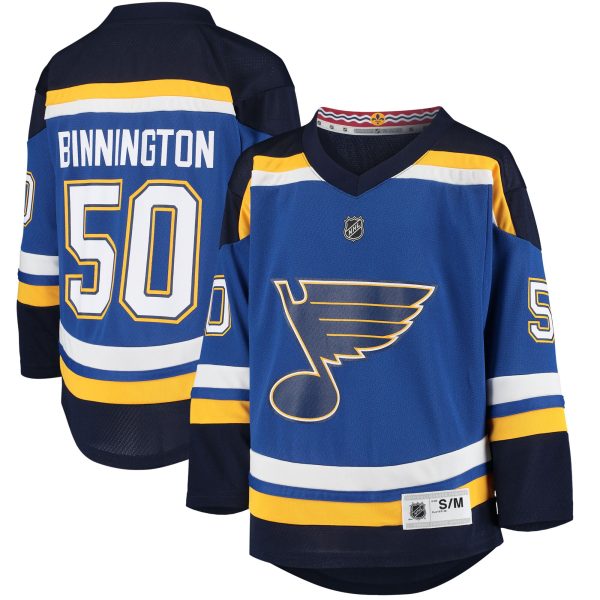 youth jordan binnington blue st. louis blues home replica player jersey – Vancouver Canucks Jerseys and Headwear Collection
