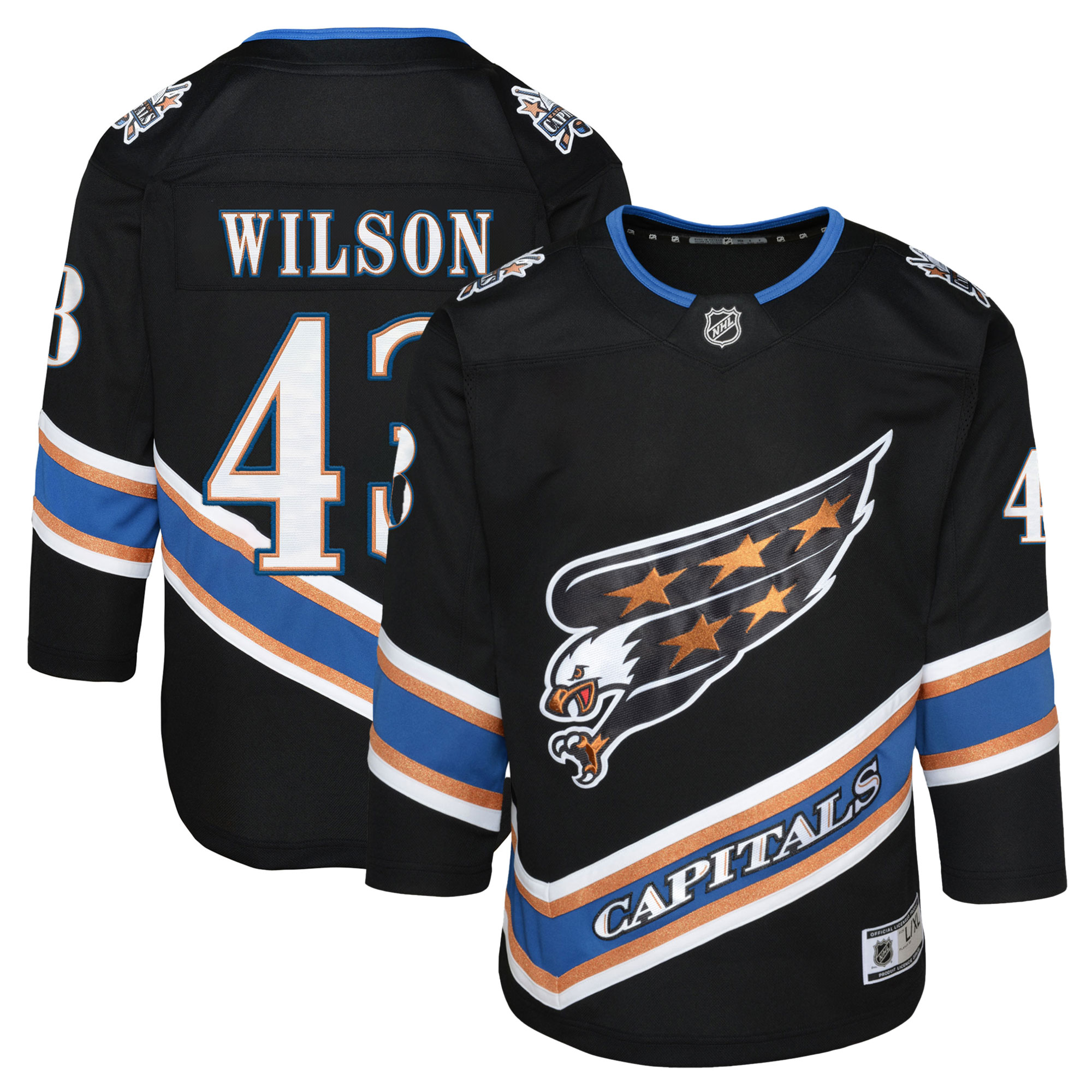 youth tom wilson black washington capitals alternate 50th anniversary premier player jersey – Vancouver Canucks Jerseys and Headwear Collection